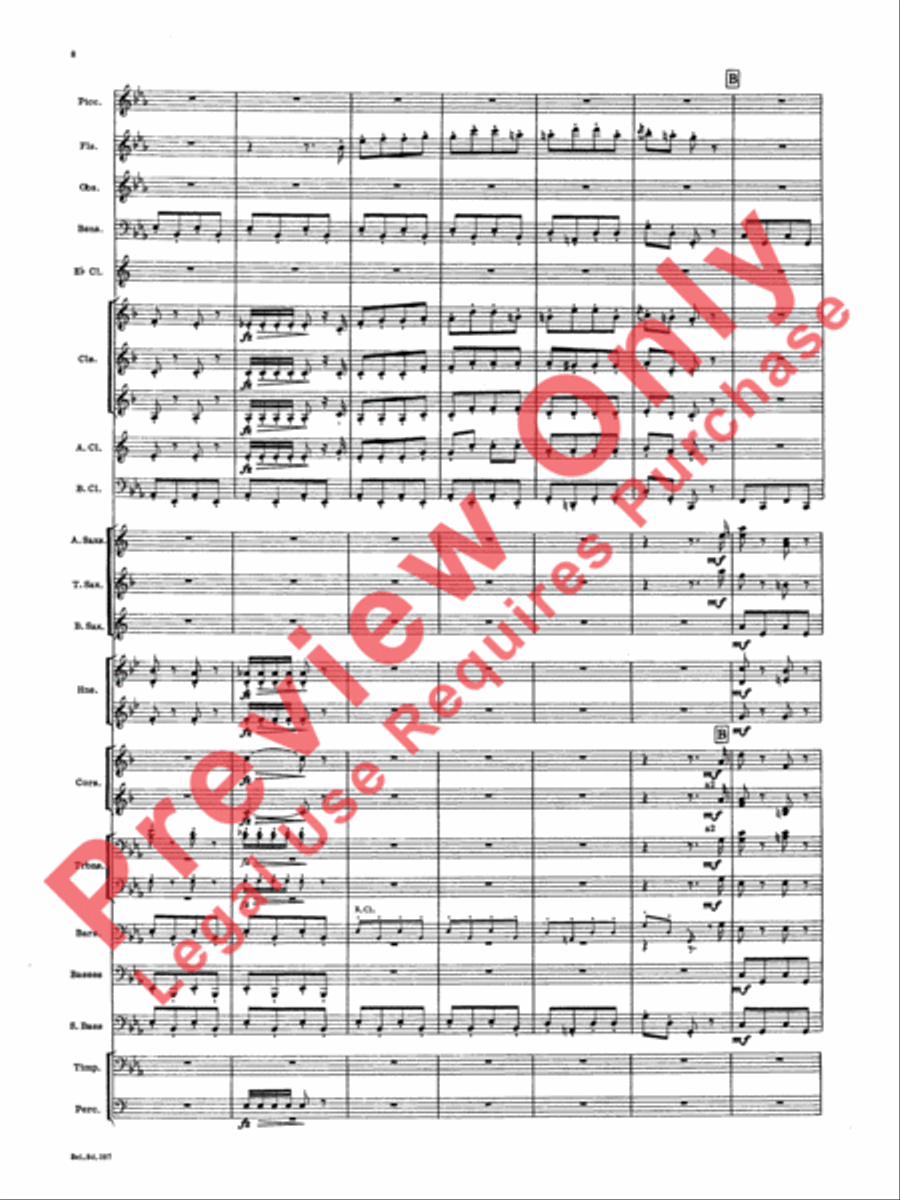 March and Procession of Bacchus Concert Band scores gallery preview page 7