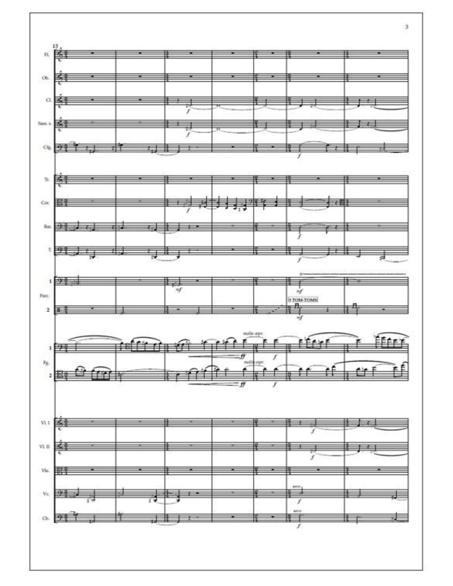 Double concerto for two bassoons and orchestra - Study score Orchestra scores gallery preview page 4
