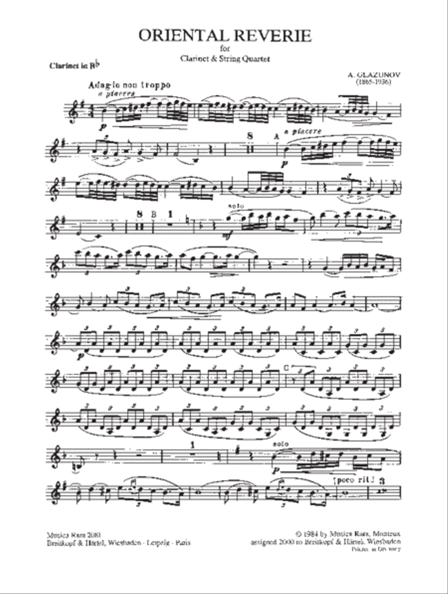 Rêverie orientale Rêverie orientale Set of Parts scores gallery preview page 2