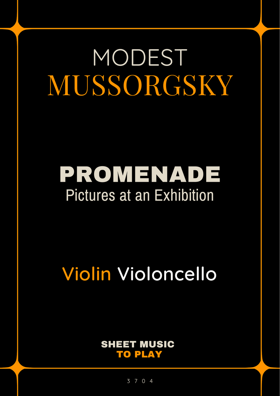 Pictures at an Exhibition - Promenade - Violin and Cello String Duet scores gallery preview page 1