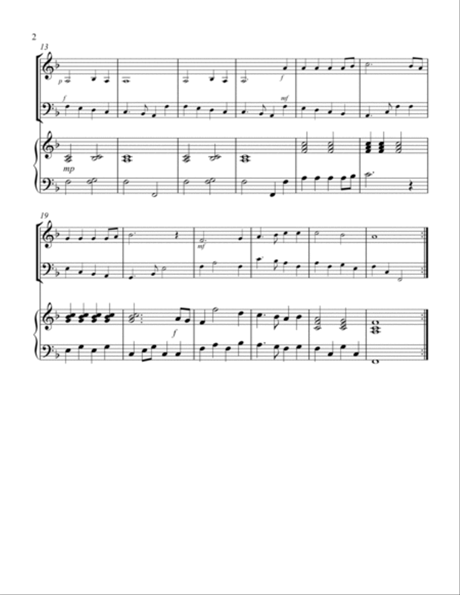 Joy to the World for piano trio Piano Trio scores gallery preview page 2