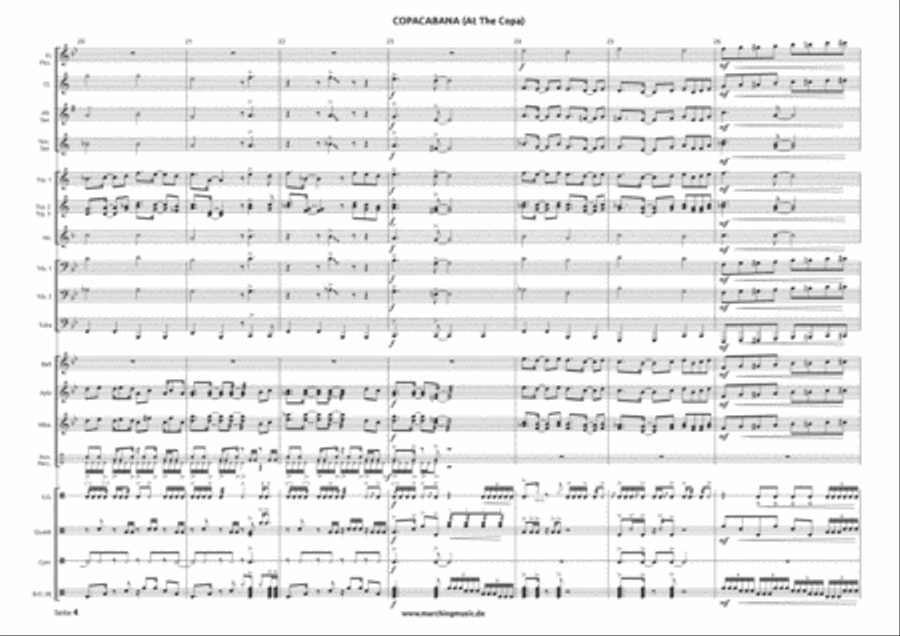 Copacabana (at The Copa) Marching Band scores gallery preview page 4