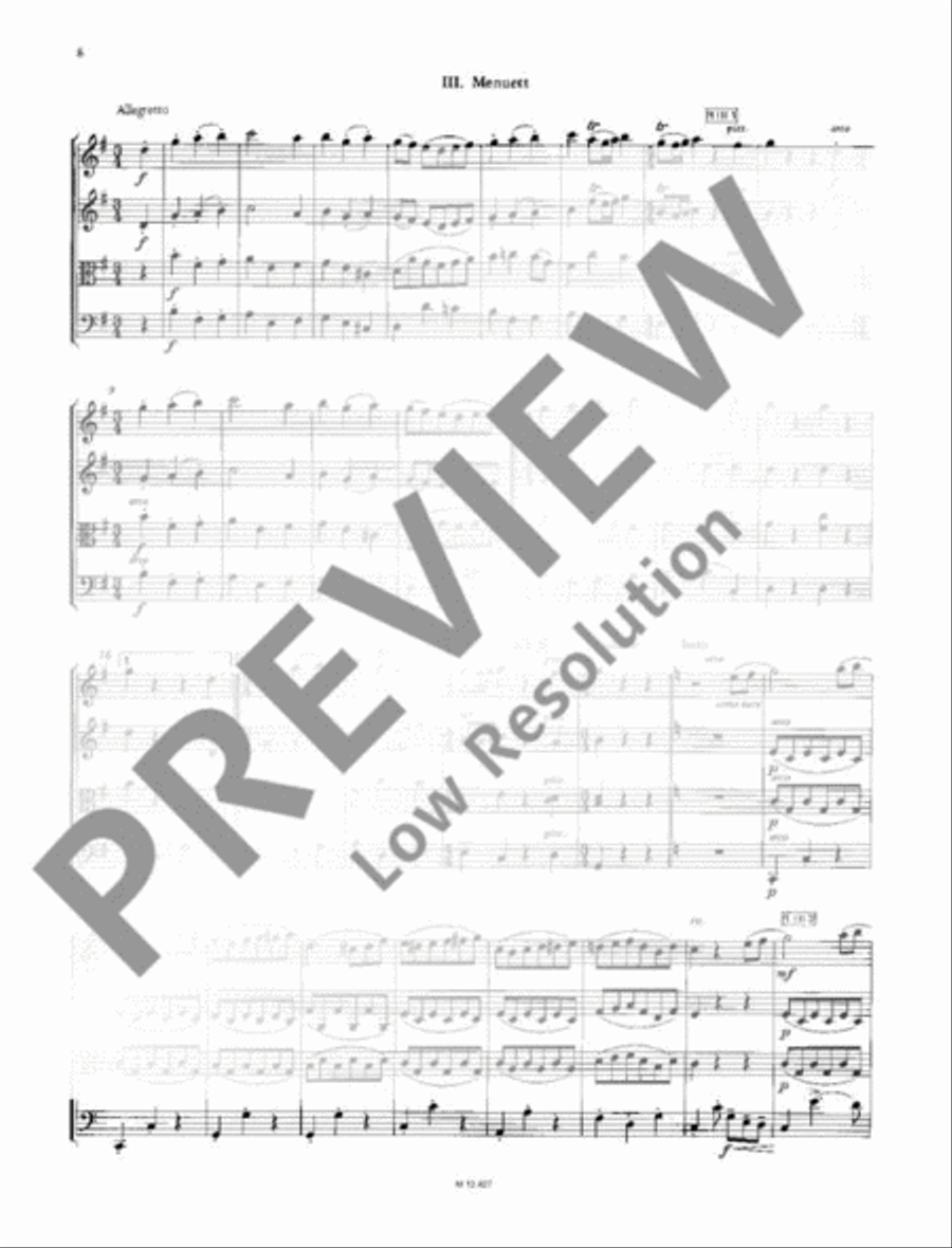 Eine kleine Lachmusik String Quartet scores gallery preview page 9