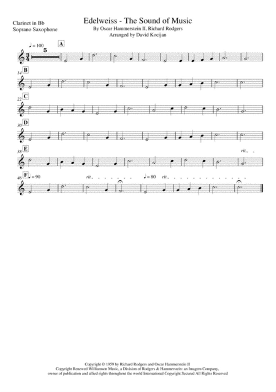 Edelweiss Woodwind Duet scores gallery preview page 1