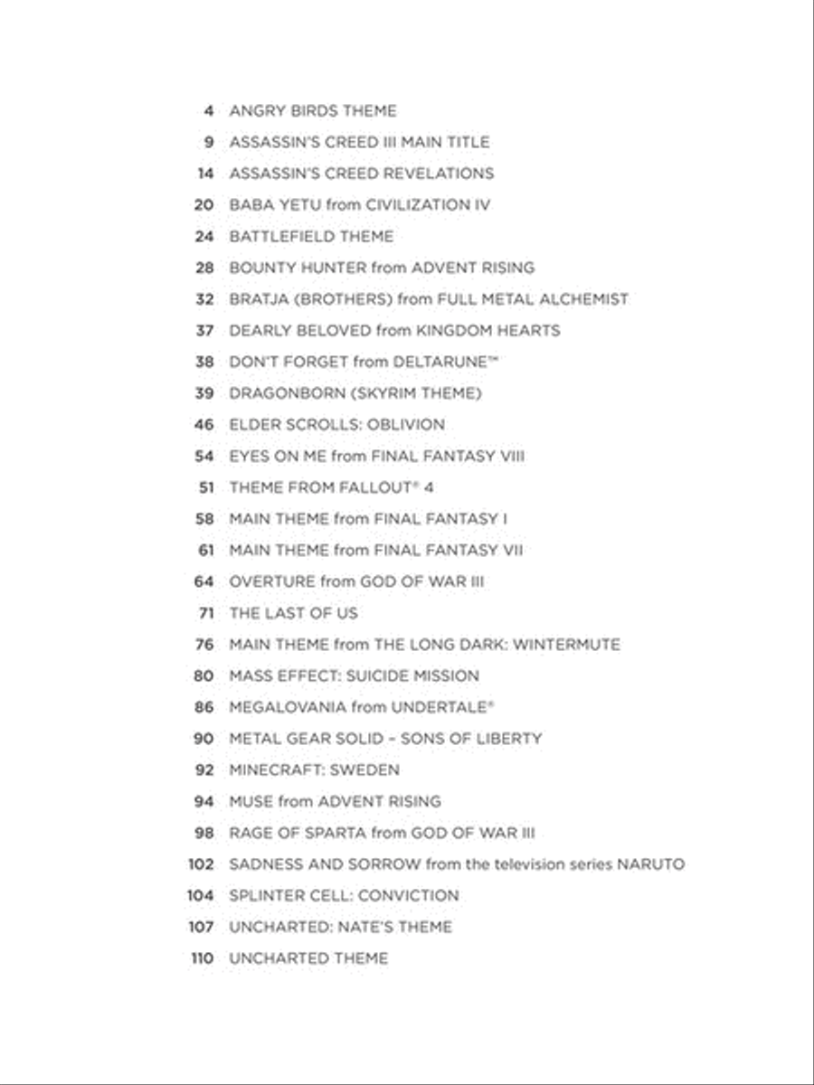 The Greatest Video Game Music Easy Piano scores gallery preview page 2