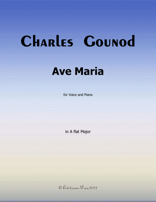 Book cover for Ave Maria, by Gounod, in A flat Major