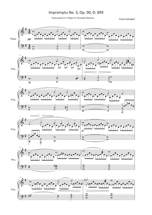 Book cover for Impromptu No. 3, Op. 90, D. 889 (G-major version)