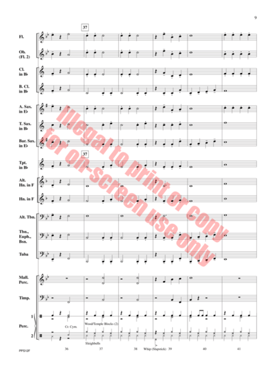 In Time for the Holidays Concert Band scores gallery preview page 10