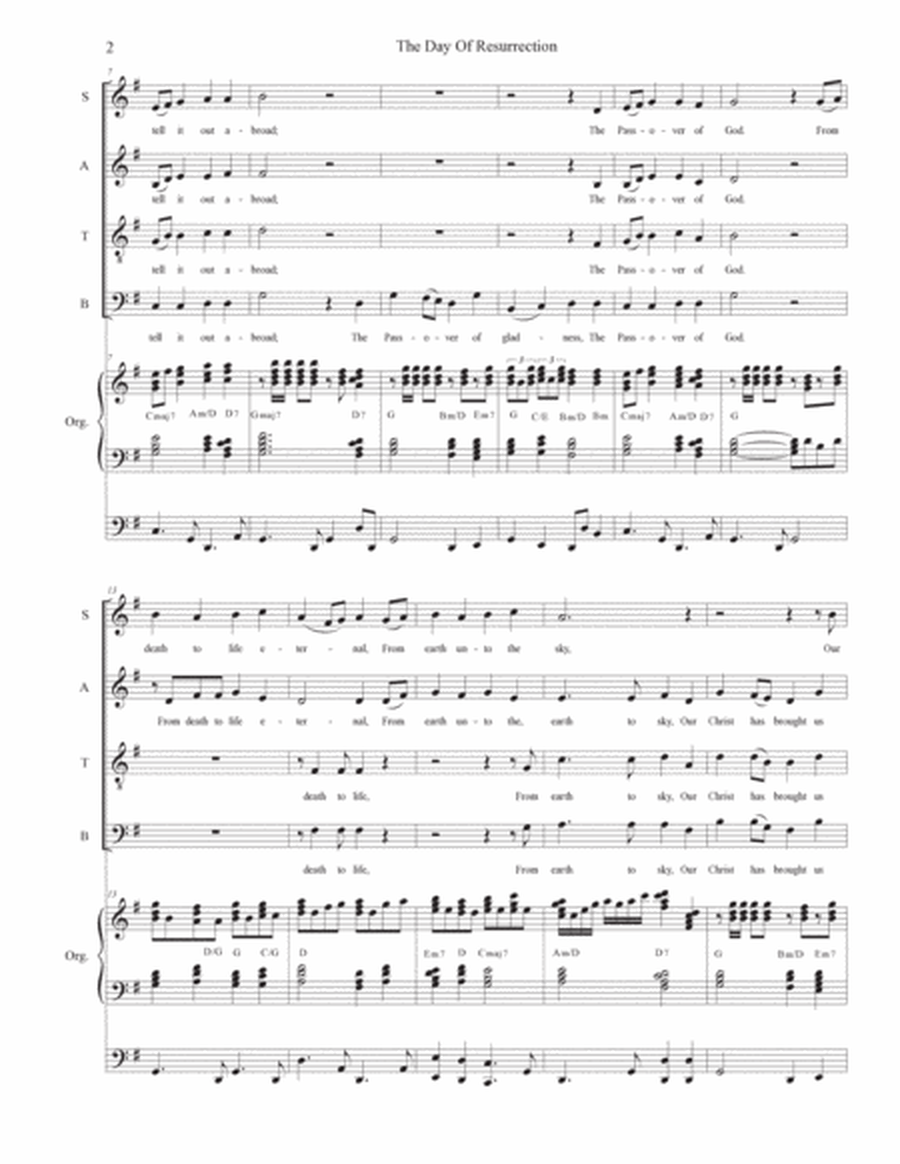 The Day Of Resurrection (SATB - Organ accompaniment) image number null
