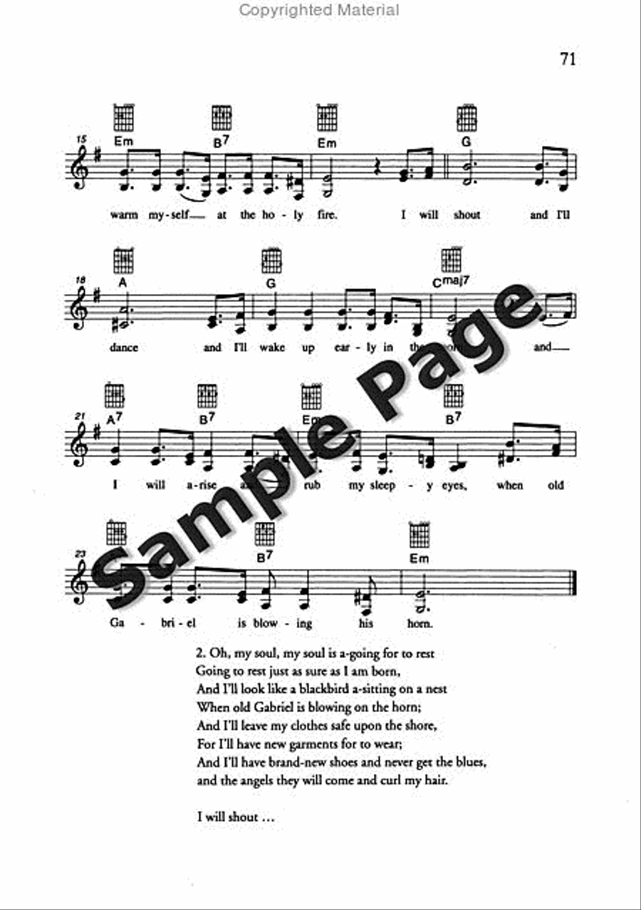 Best of Spirituals & Gospels Acoustic Guitar scores gallery preview page 72
