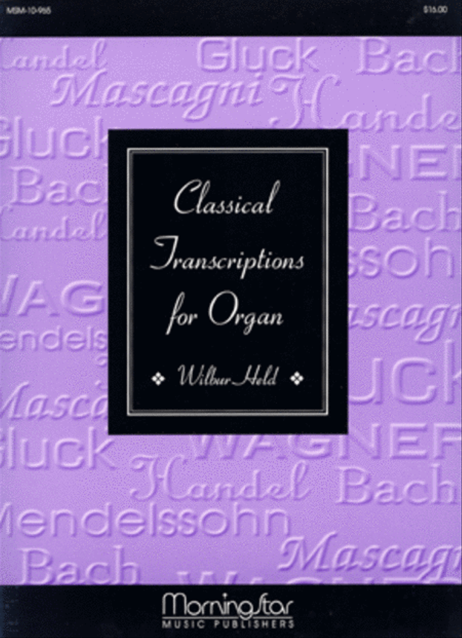 Classical Transcriptions for Organ Organ Solo scores gallery preview page 1