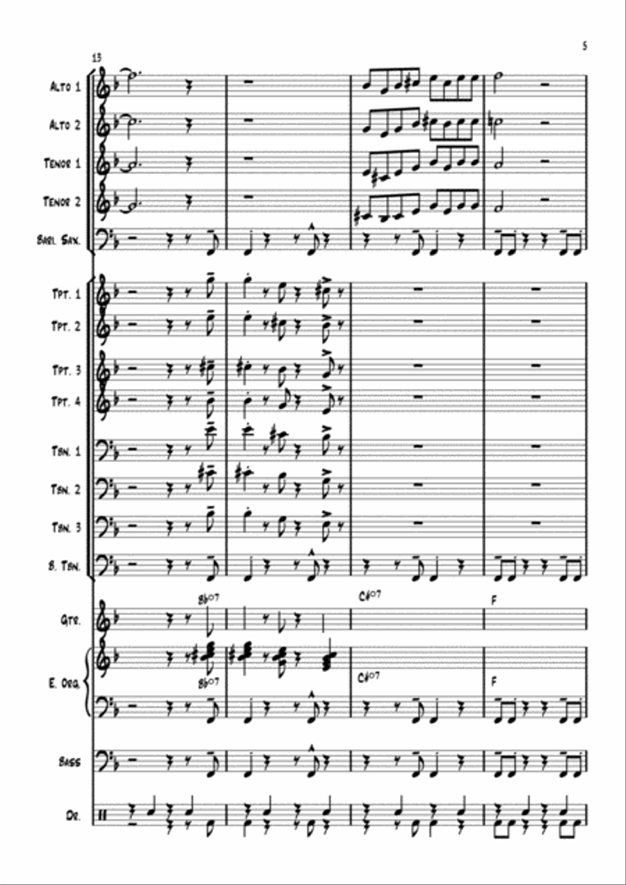 Kick it up Kick it up Jazz Ensemble scores gallery preview page 5