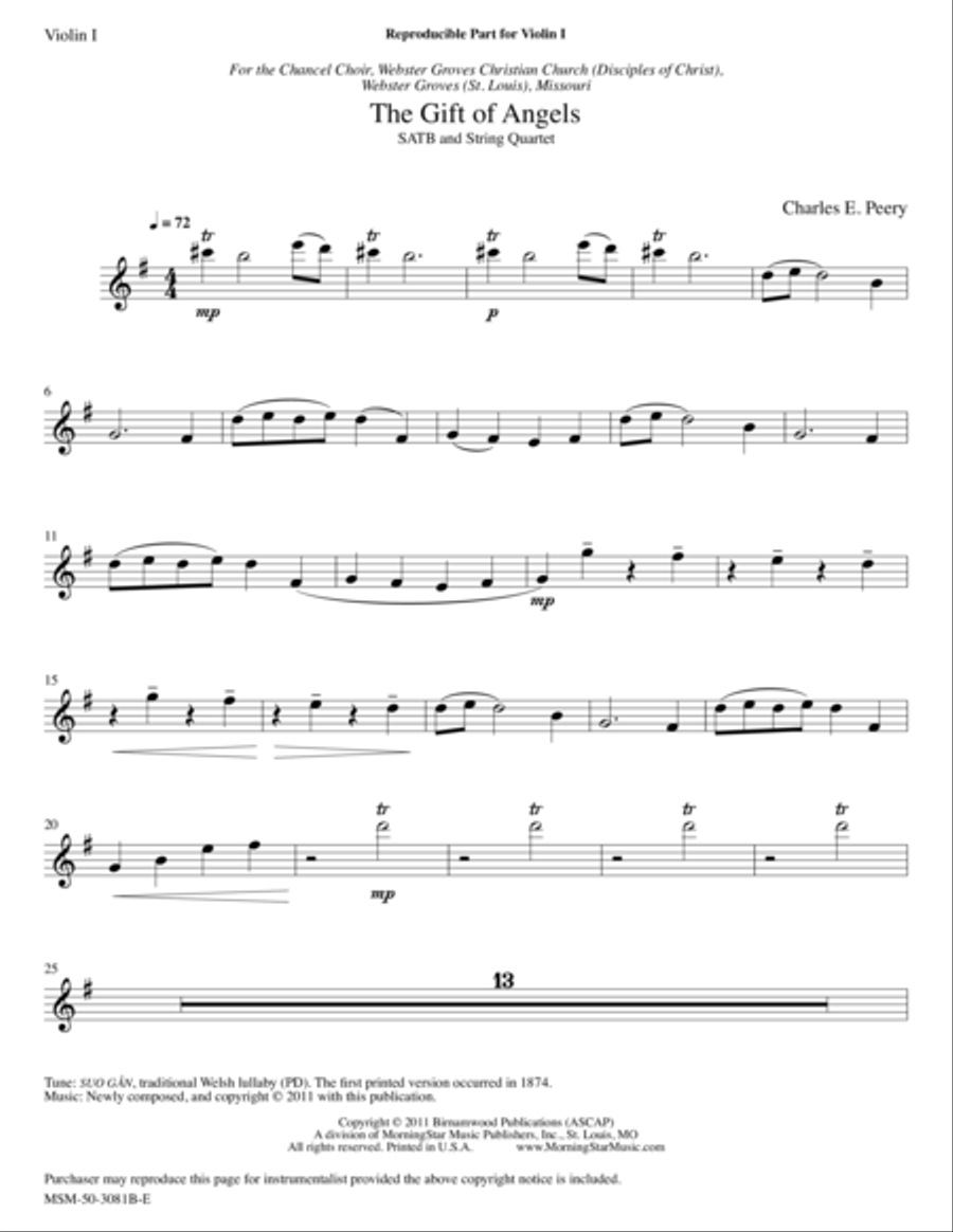 The Gift of Angels Choir scores gallery preview page 1