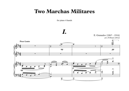 Two Marchas Militares - for piano 4 hands image number null