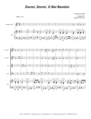Dormi, Dormi, O Bel Bambin (Brass Quartet and Piano)