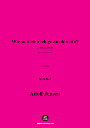 A. Jensen-Wie so bleich ich geworden bin?,Op.30 No.6,in B Major