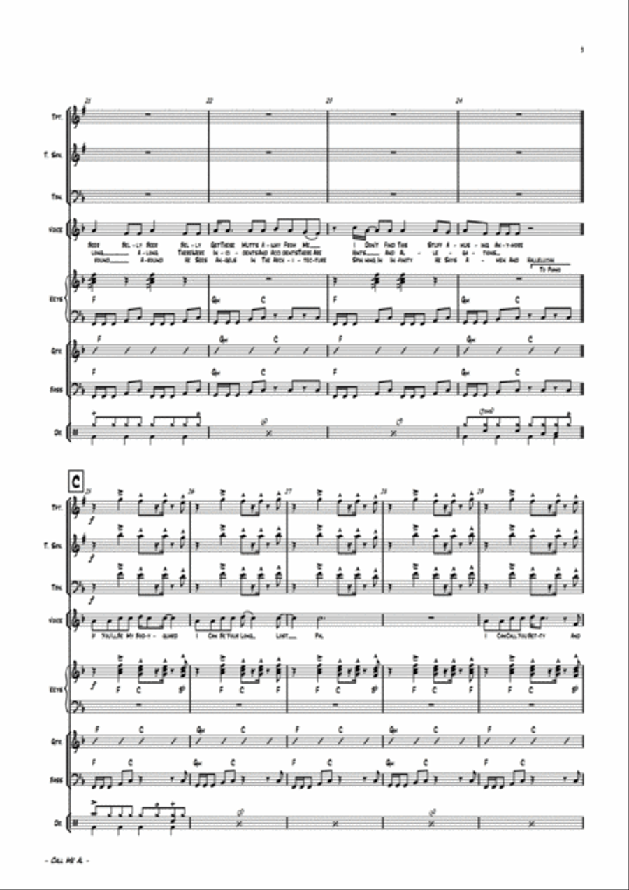 You Can Call Me Al Jazz Ensemble scores gallery preview page 6