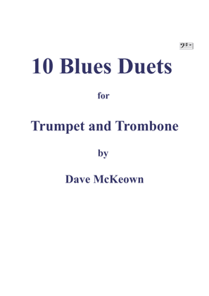 Book cover for 10 Blues Duets for Trumpet and Trombone