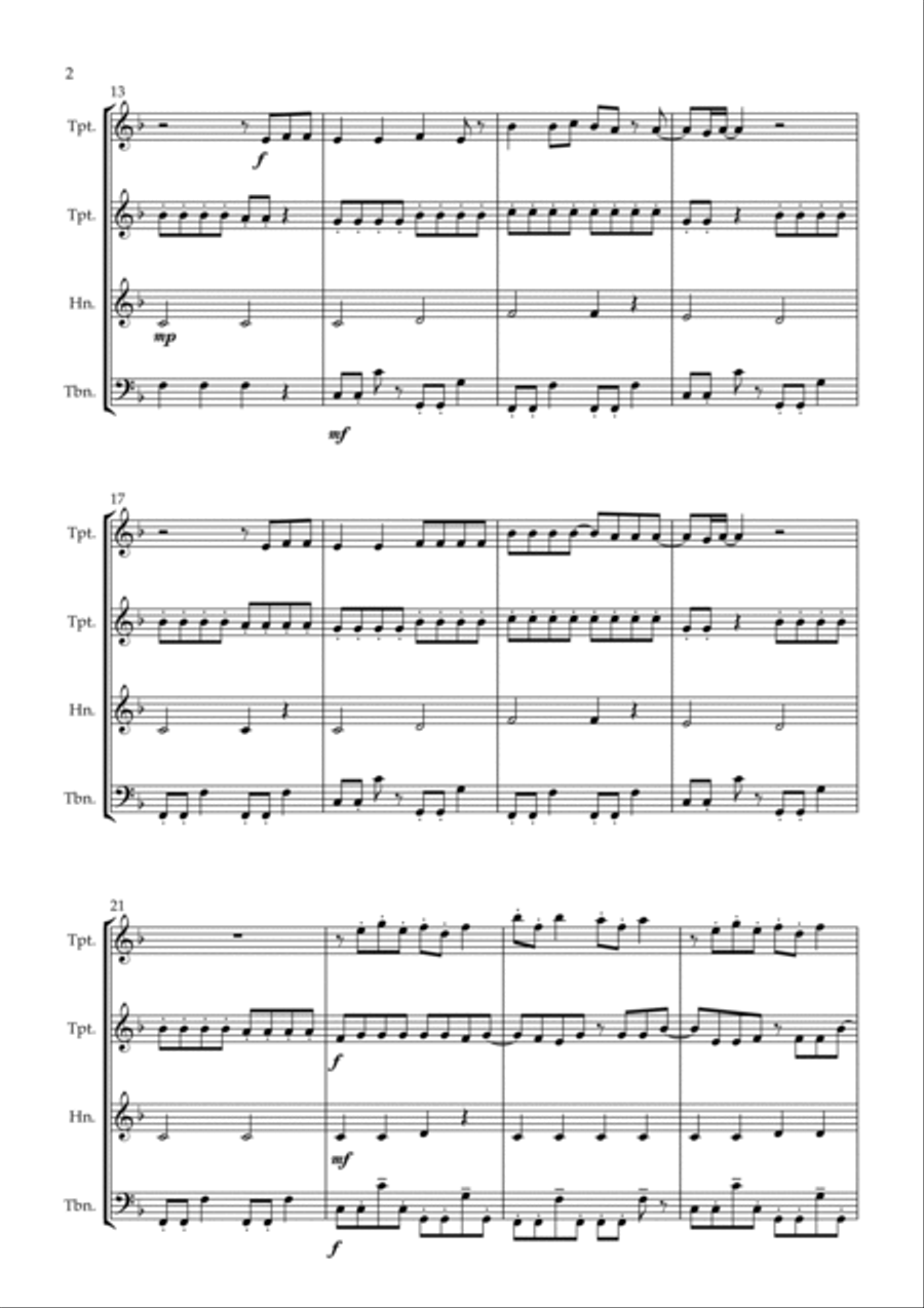 Bittersweet Symphony Brass Ensemble scores gallery preview page 2