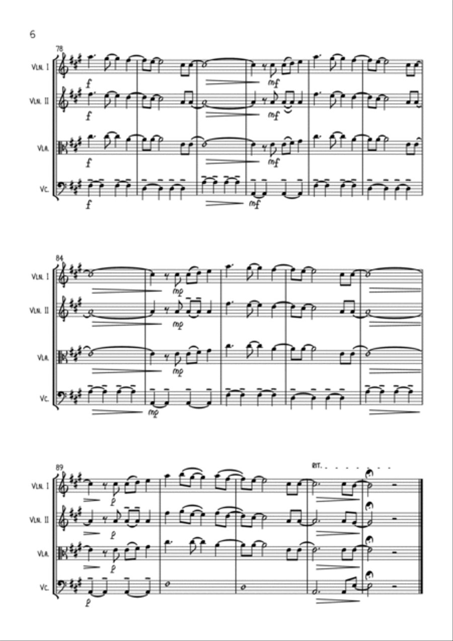 All Of Me All Of Me String Quartet scores gallery preview page 6