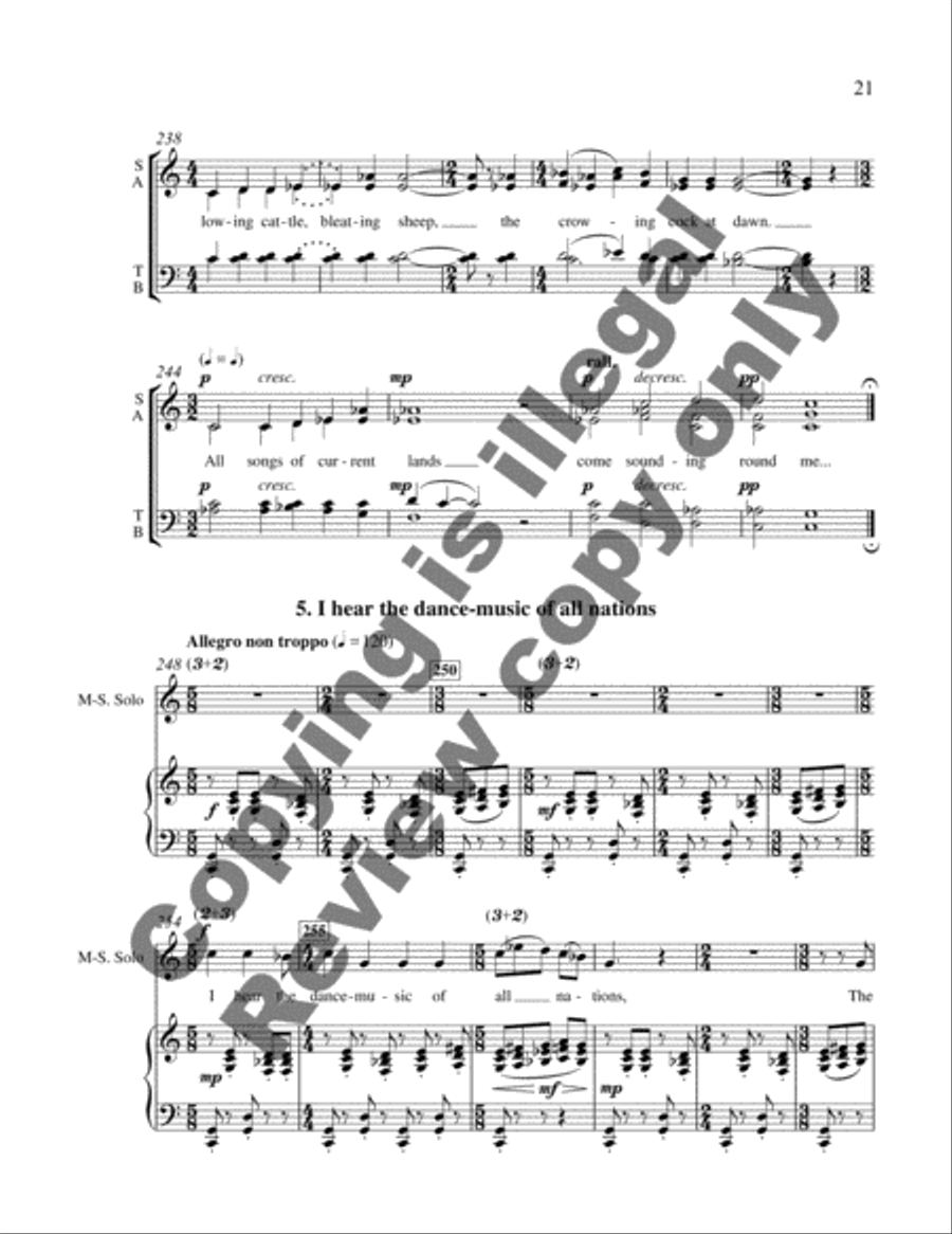 Proud Music of the Storm 4-Part scores gallery preview page 5