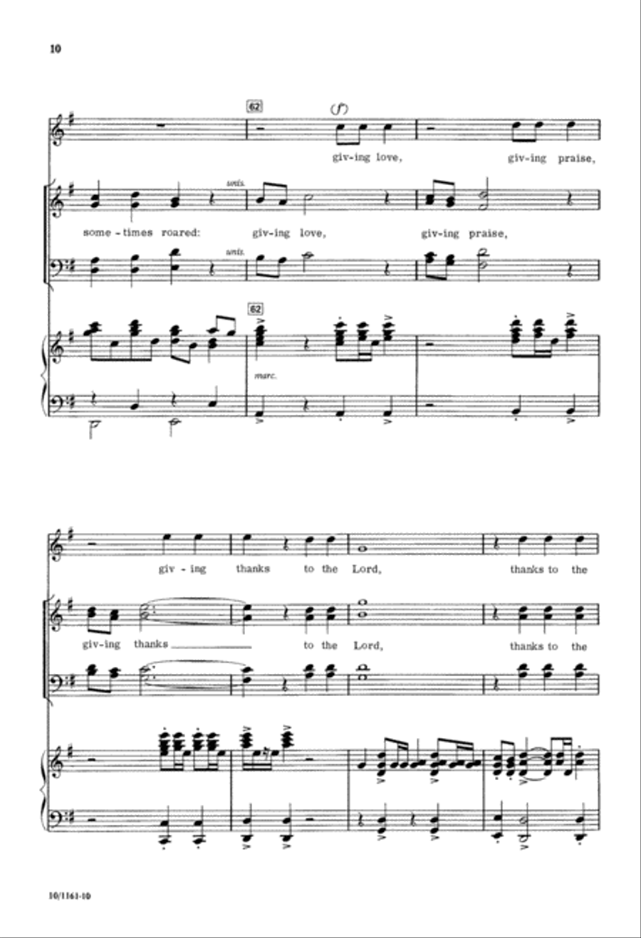 To Give Thanks to the Lord 4-Part scores gallery preview page 10
