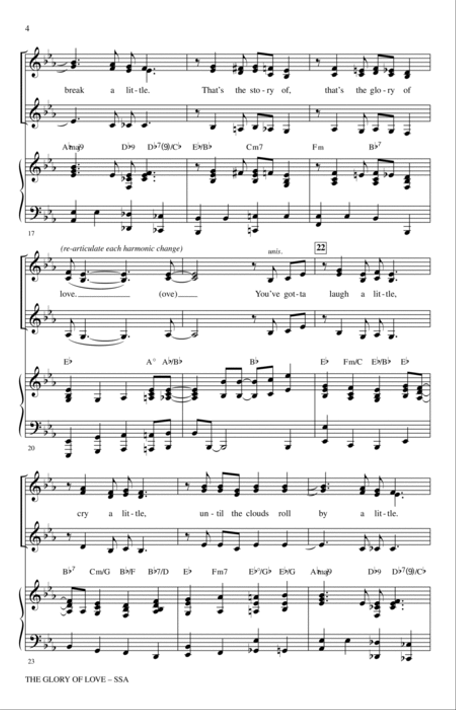 The Glory Of Love The Glory Of Love SSA scores gallery preview page 3