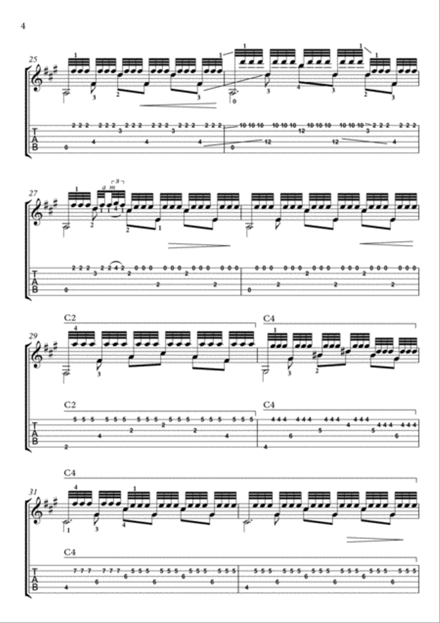 Recuerdos de la Alhambra Acoustic Guitar scores gallery preview page 4