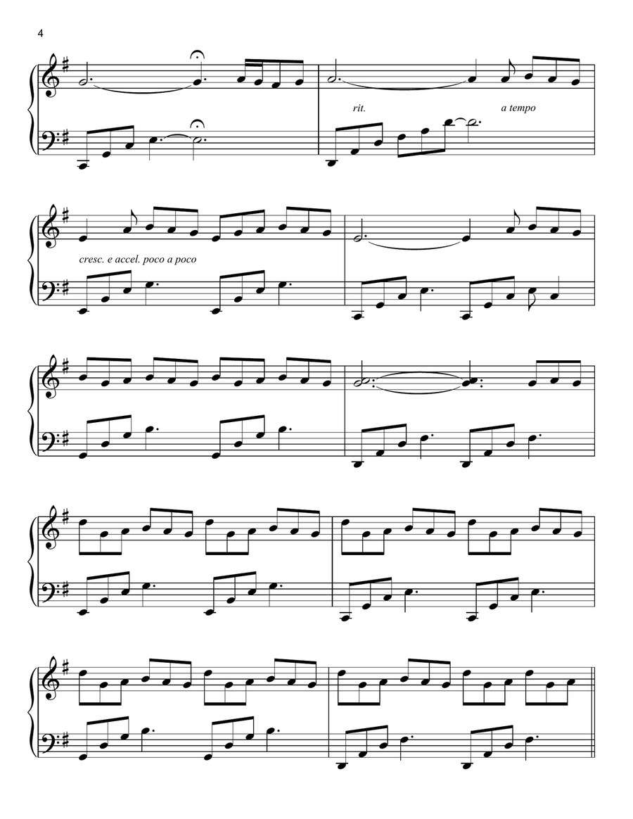 Nuvole Bianche Easy Piano scores gallery preview page 4