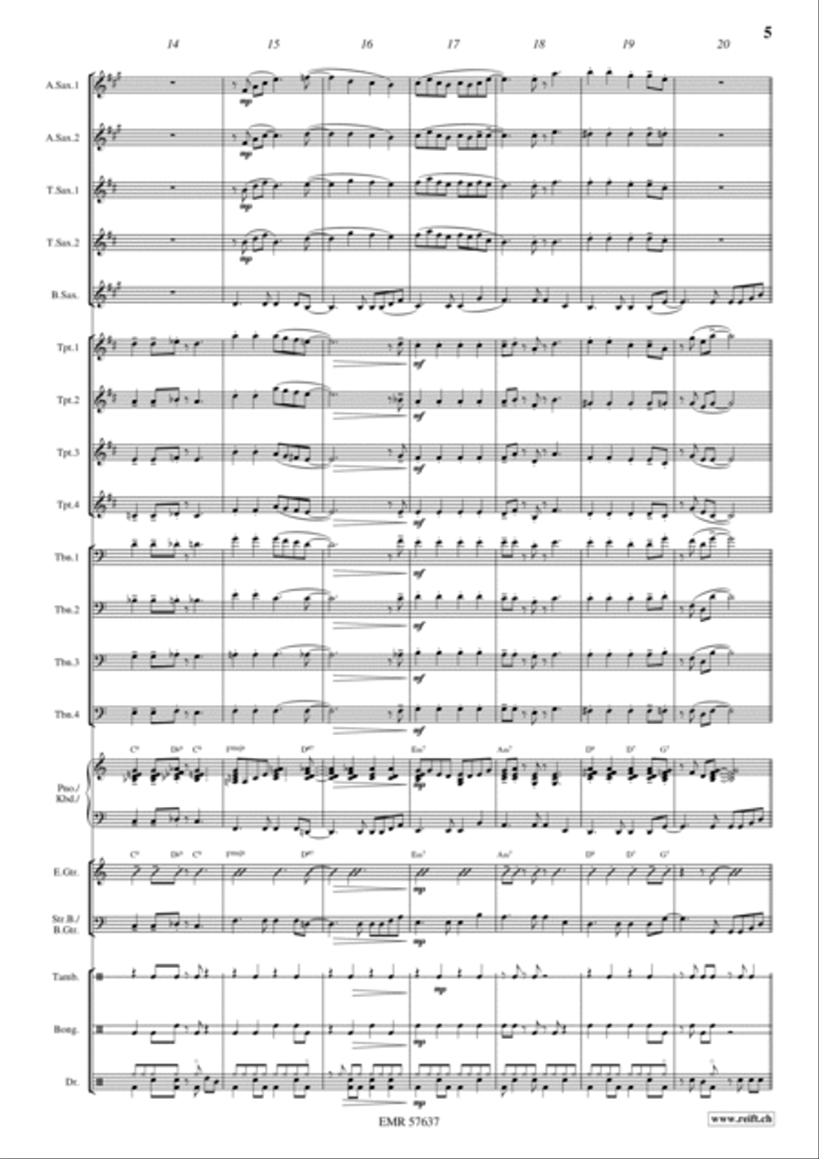I Want To Dance With All The Girls Big Band scores gallery preview page 7