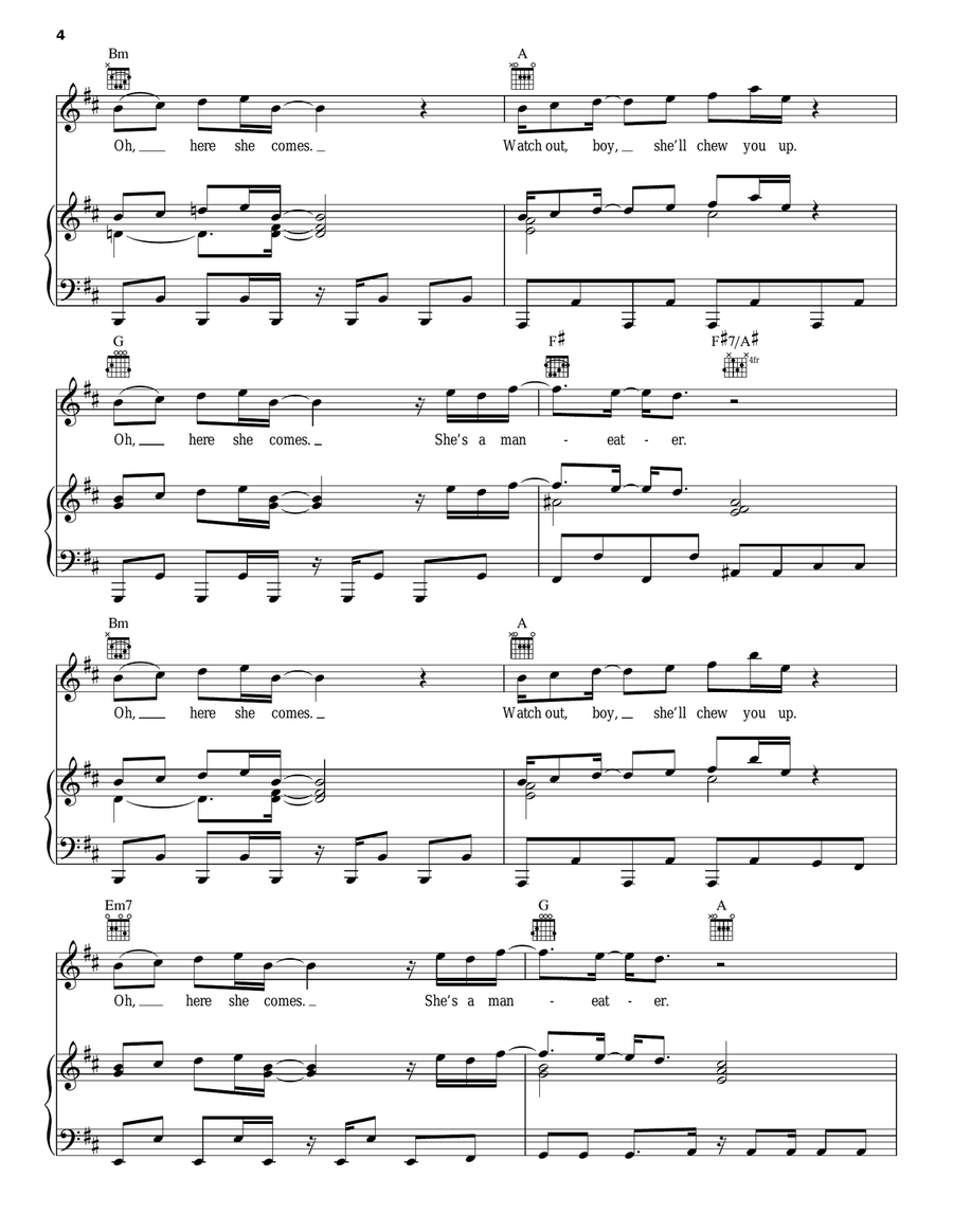 Maneater Maneater Acoustic Guitar scores gallery preview page 4