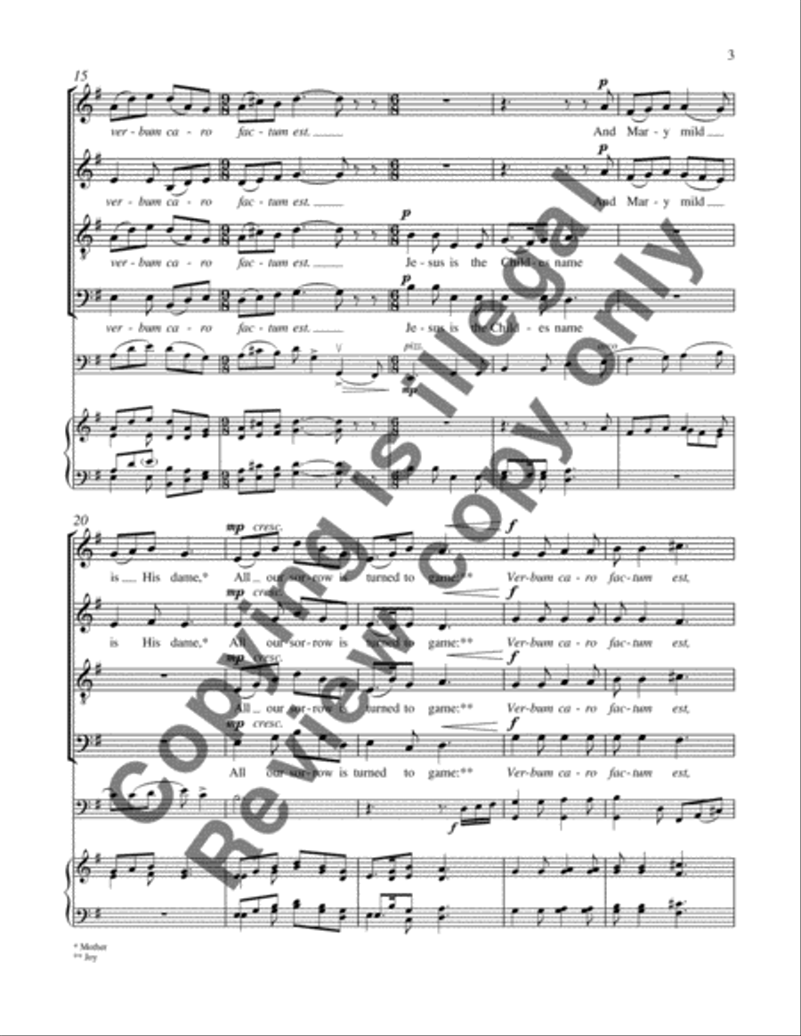 It Fell Upon the High Midnight 4-Part scores gallery preview page 4