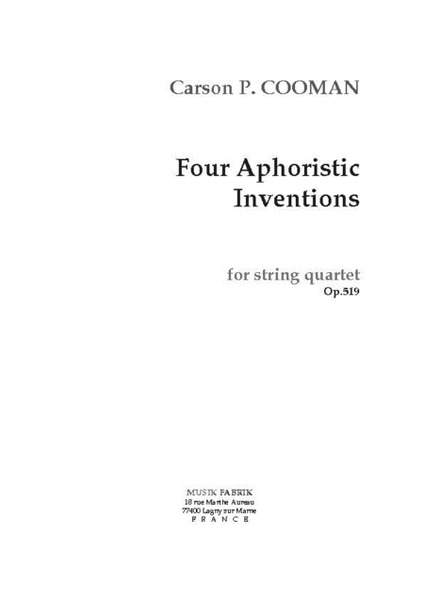 Four Aphoristic Inventions