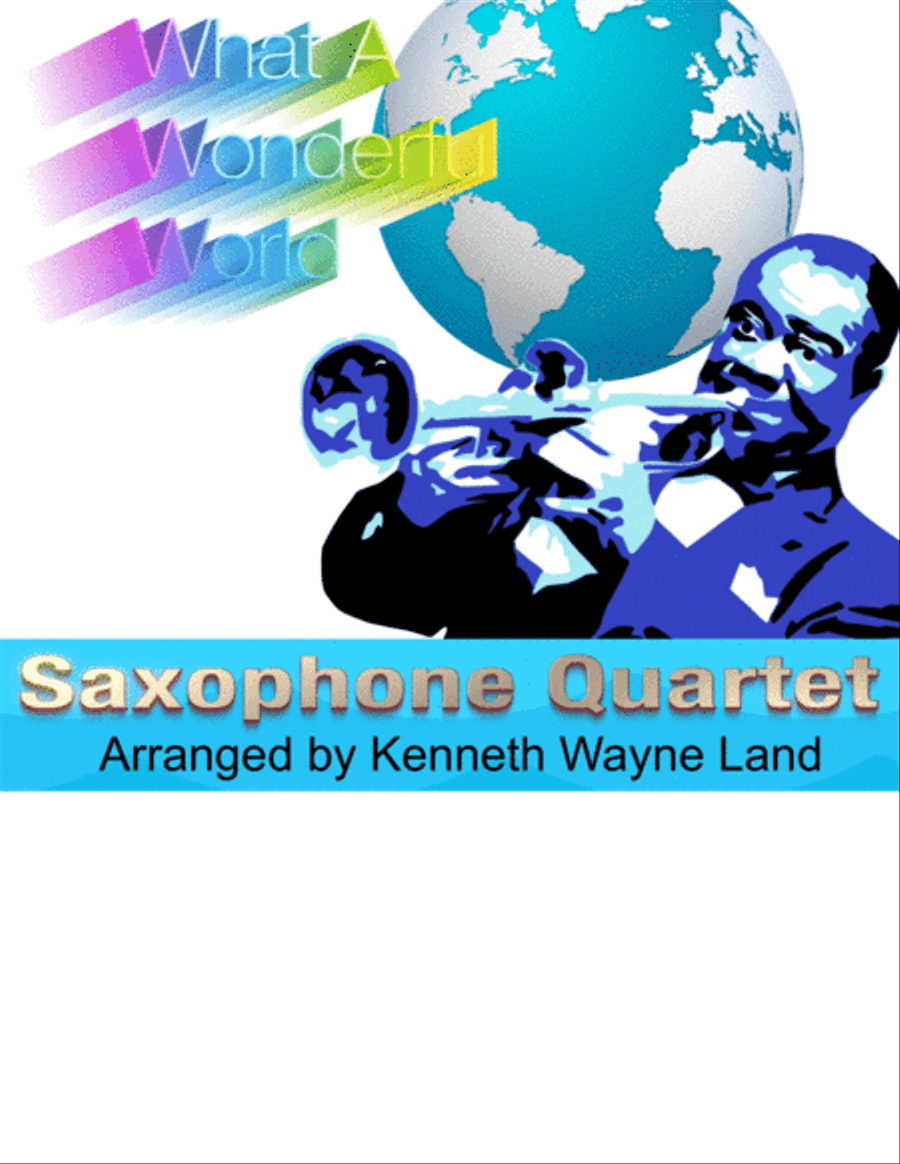What A Wonderful World Saxophone Quartet scores gallery preview page 1