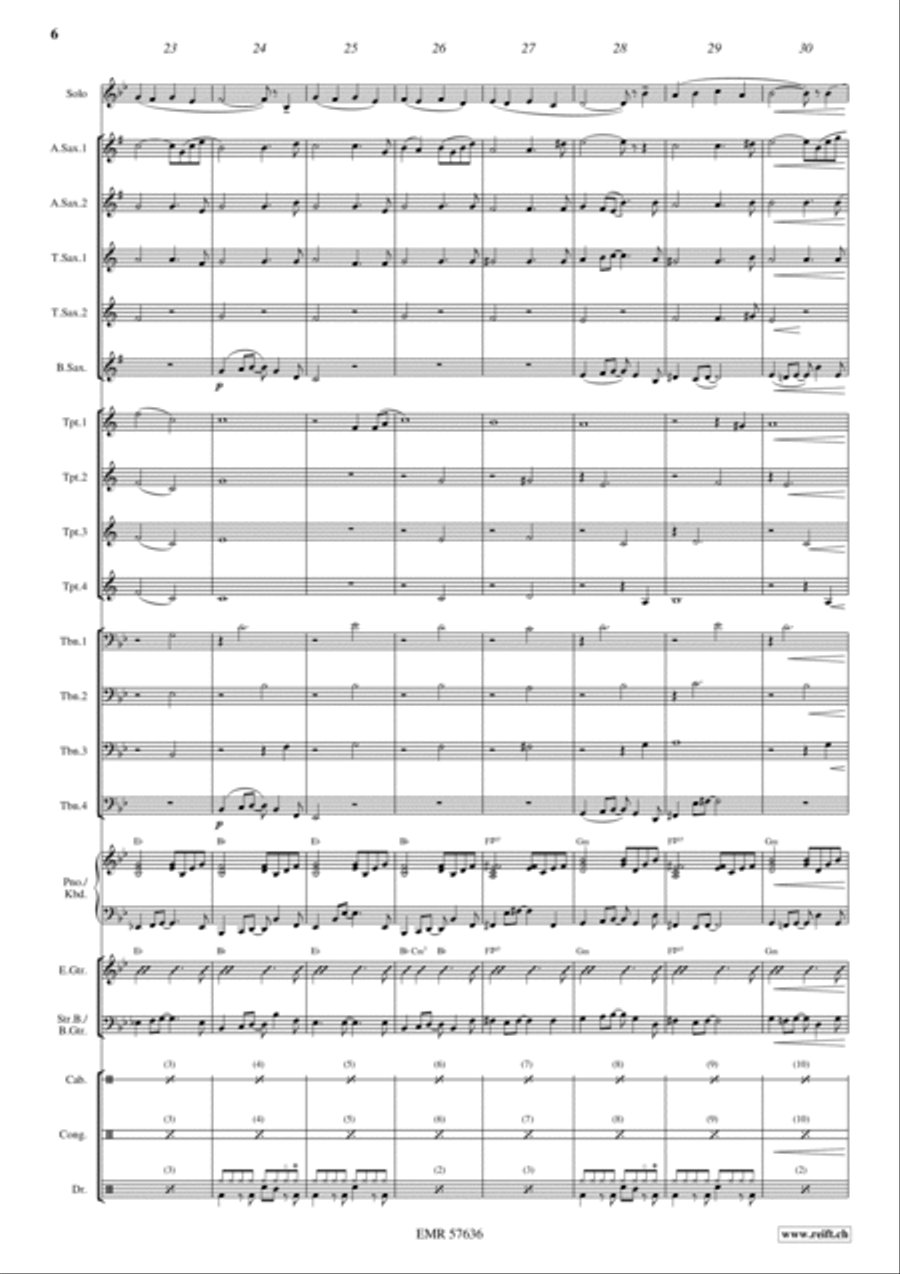 My Life Began The Day We Met Big Band scores gallery preview page 8