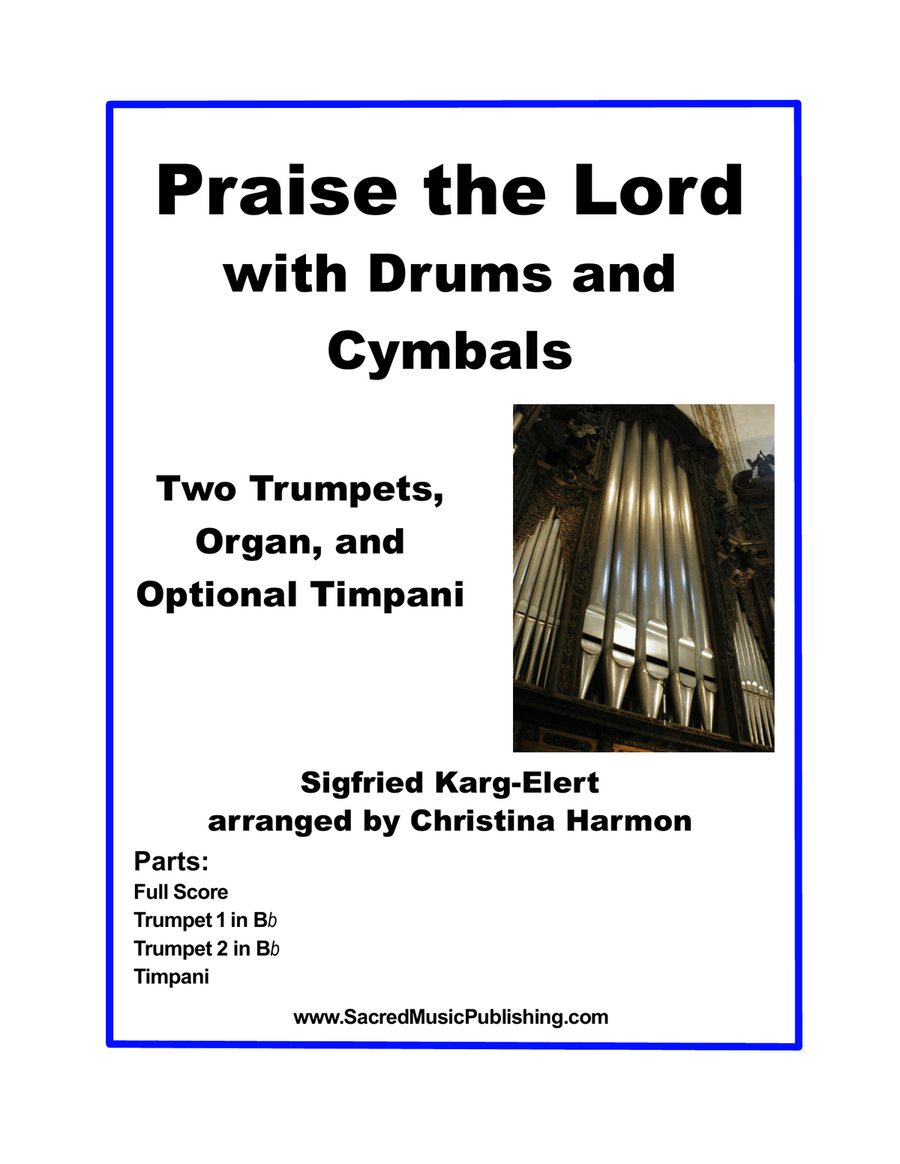 Praise the Lord with Drums and Cymbals – Two Trumpets, Organ and Optional Timpani Small Ensemble scores gallery preview page 1