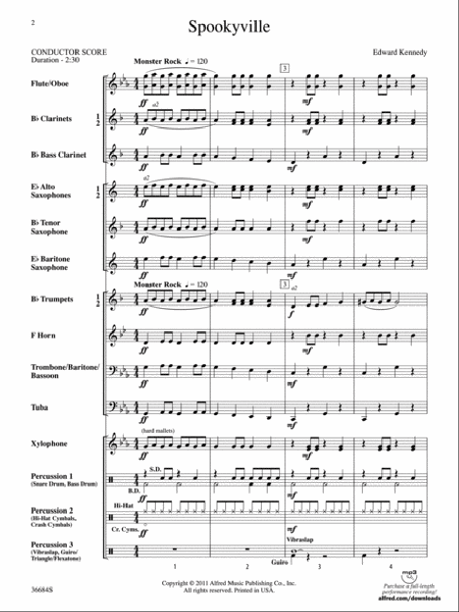 Spookyville Concert Band scores gallery preview page 2