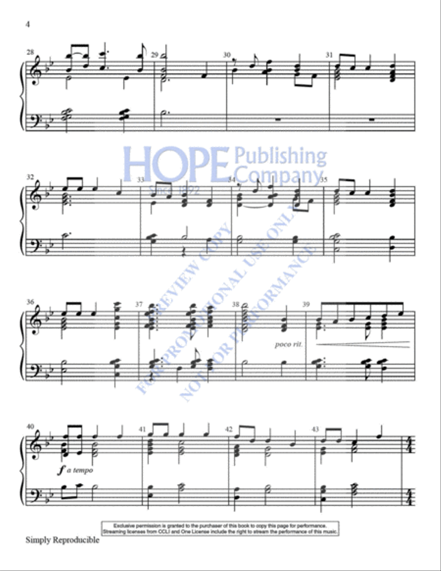 Simply Reproducible Hymns Handbell Choir scores gallery preview page 7