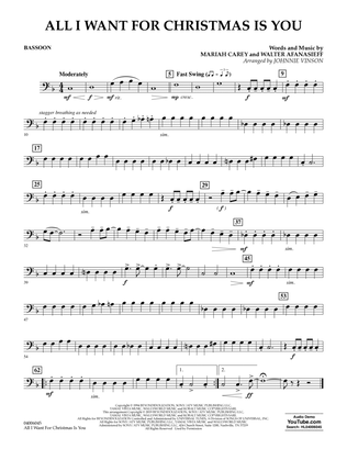 Book cover for All I Want For Christmas Is You (arr. Johnnie Vinson) - Bassoon