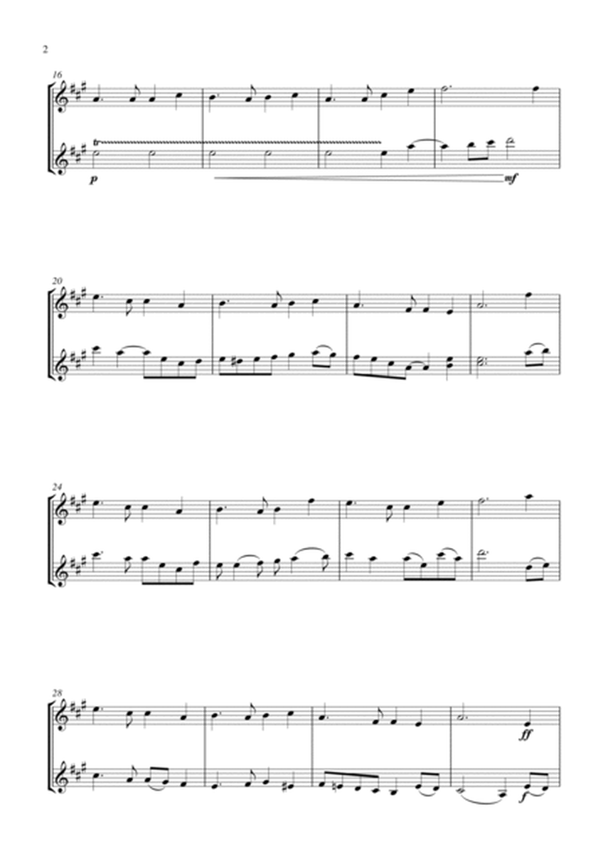 Auld Lang Syne (for violin duet, suitable for grades 2-6) image number null
