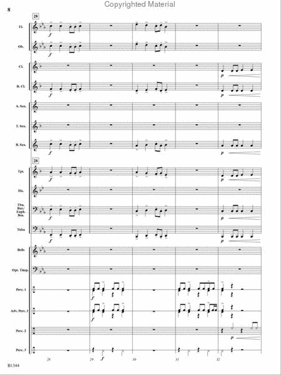 Quest of the Black Knight Concert Band scores gallery preview page 7