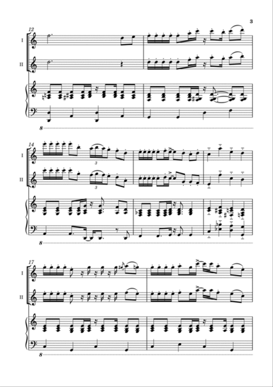 Summertime Samba! Flute Duet scores gallery preview page 3