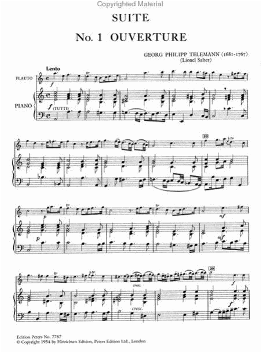 Suite in A minor TWV 55:a2 (Edition for Flute and Piano) Flute Solo scores gallery preview page 2