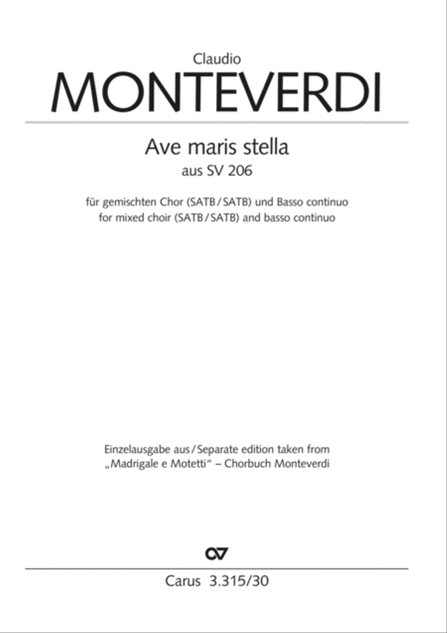 Ave maris stella (Ave maris stella (Ave, Stern der Meere)) 4-Part scores gallery preview page 2