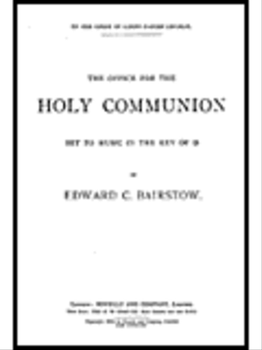 The Office for the Holy Communion 4-Part scores gallery preview page 1
