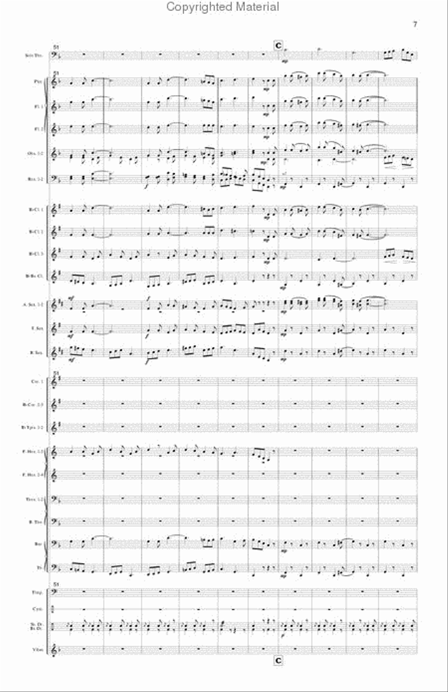 Seventy-Six Trombones (trombone and concert band) Concert Band scores gallery preview page 8