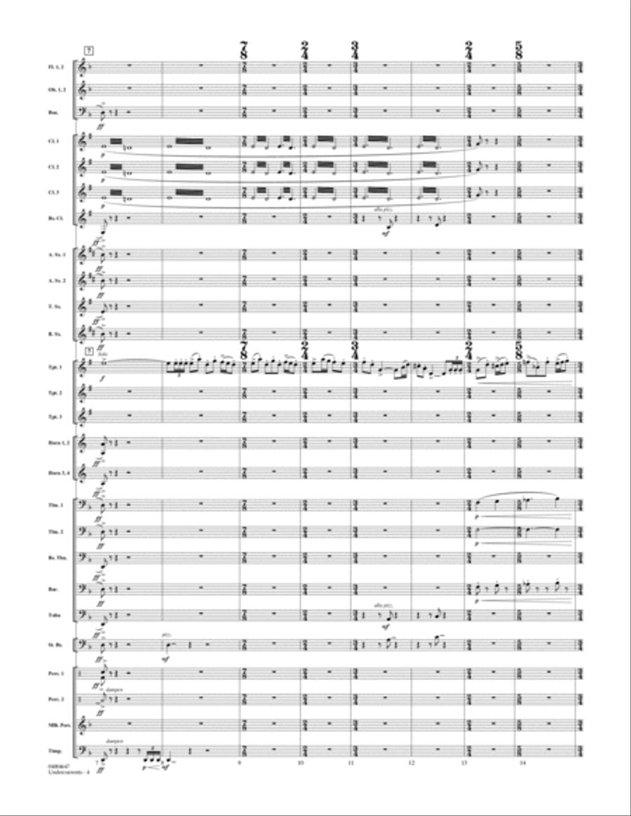 Undercurrents - Conductor Score (Full Score) Concert Band scores gallery preview page 4