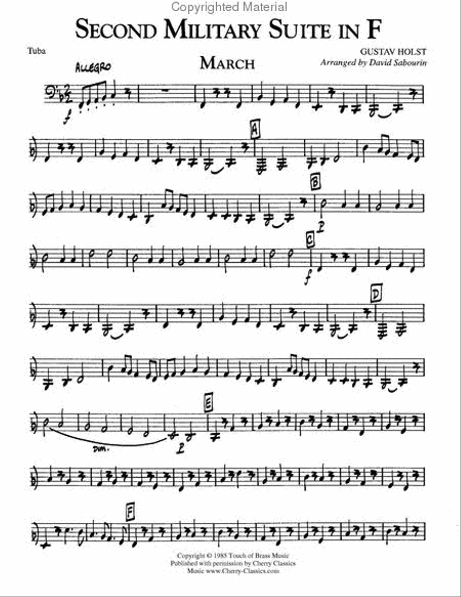 Second Suite in F Brass Quintet scores gallery preview page 9
