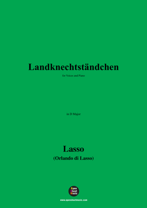 Book cover for O. de Lassus-Landknechtständchen,in D Major