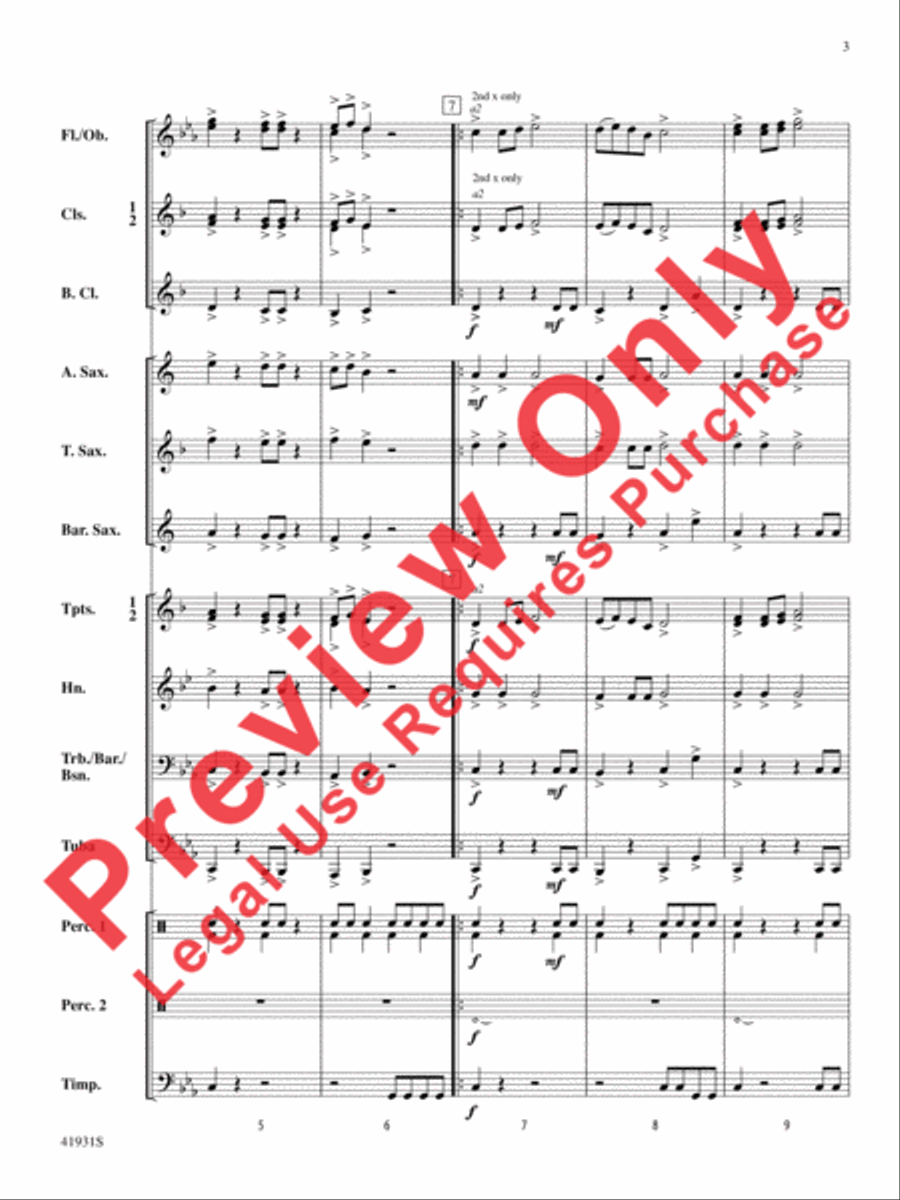 Sandstorm! Concert Band scores gallery preview page 4